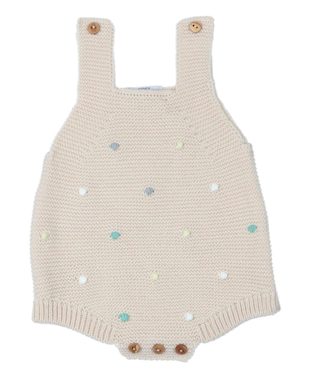 Ranita de Punto Crudo con Mota de Colores | Sonajero Kids