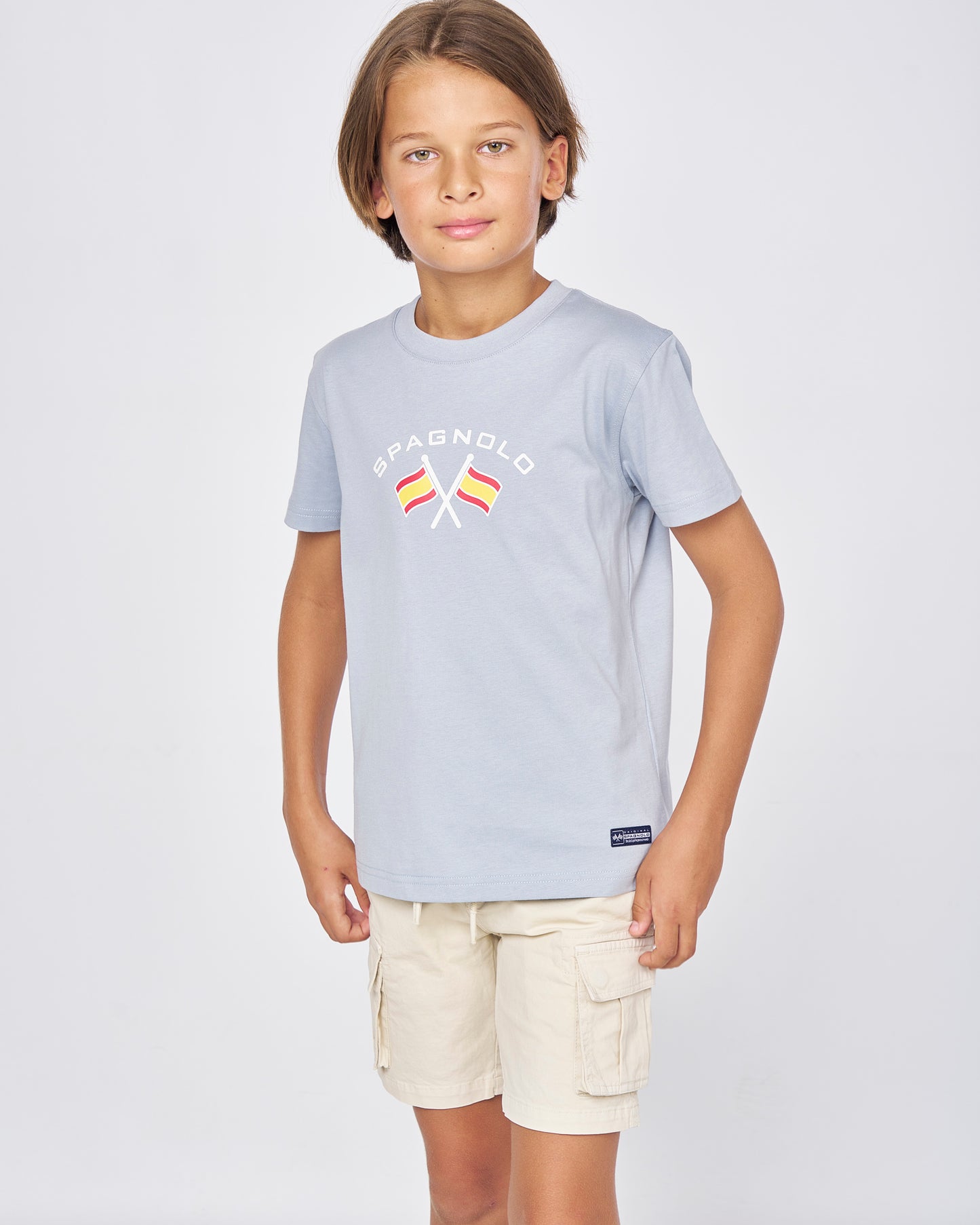 Camiseta Spagnolo Corta Azul Nude