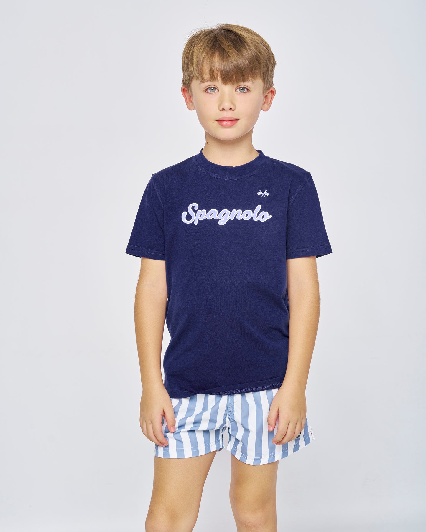 Conjunto Baño Spagnolo Rayas Azul