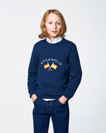 Sudadera Bandera Spagnol Marino