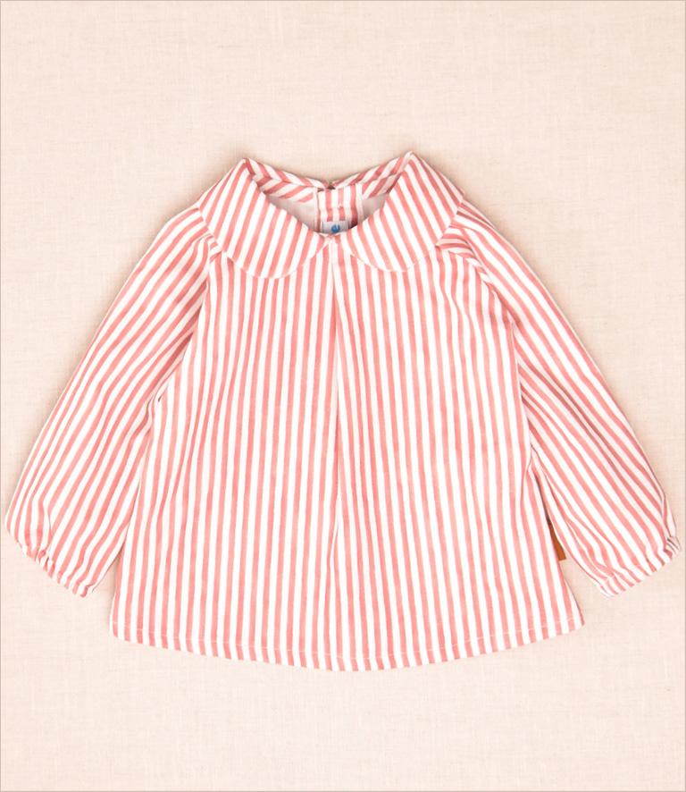 Conjunto Peto Manzanas Rayas Niño