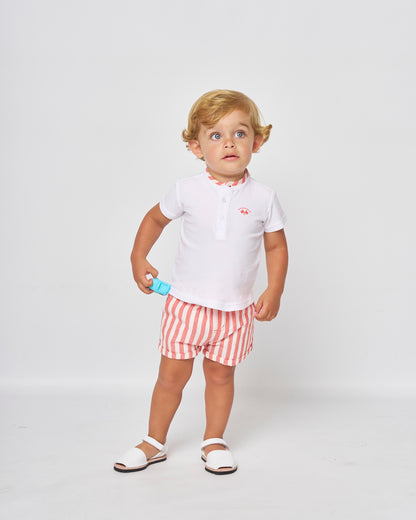 Conjunto Rayas  Spagnolo Coral