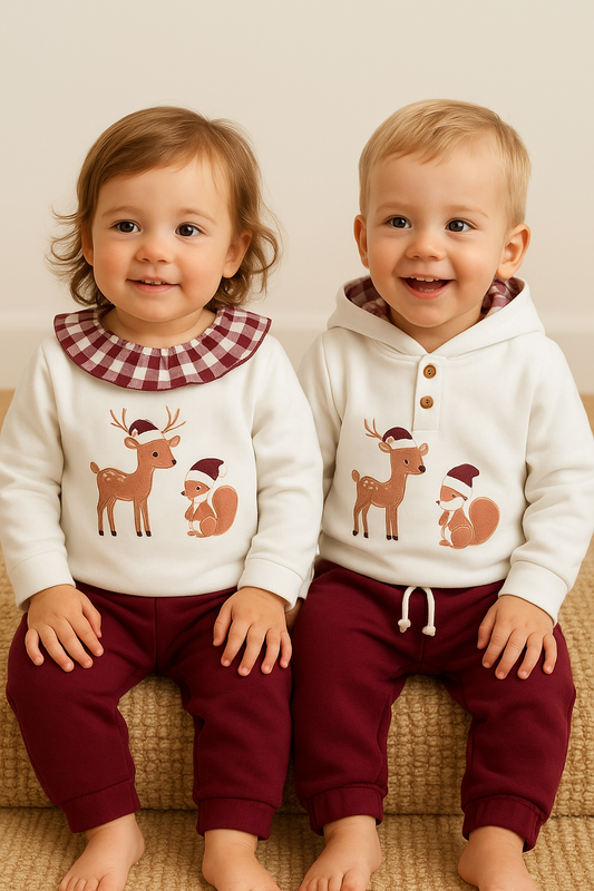 Conjunto Niña Ciervitos Navidad