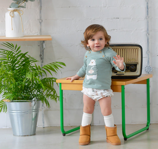 Conjunto Niño Corto Osito Invernal