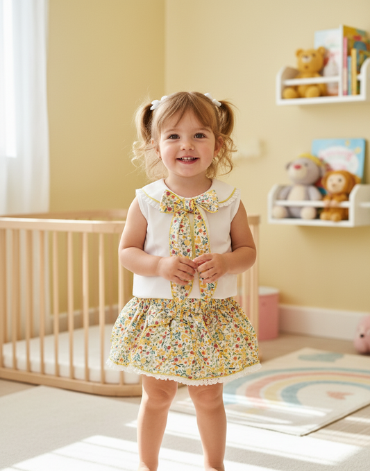 Conjunto Blanco Flores