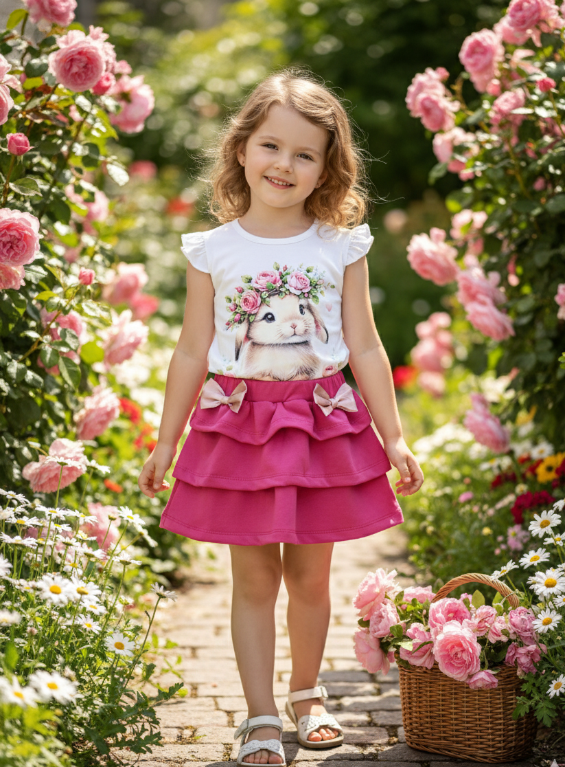 Conjunto Falda Rabbit Flowers