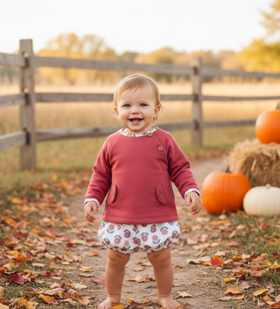 Conjunto Pololo Niño Flor De Invierno