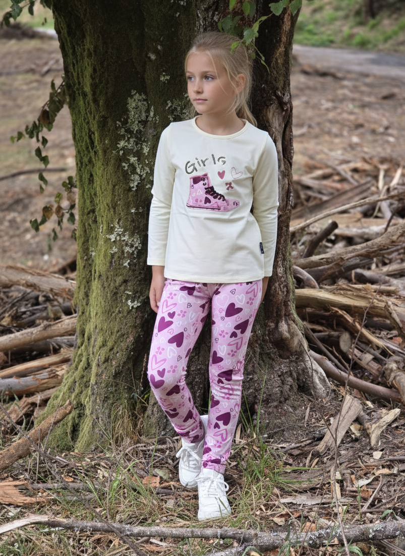 Conjunto Leggins Girls Beige