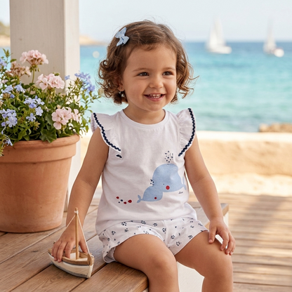 Conjunto Short Chicco Ballenitas