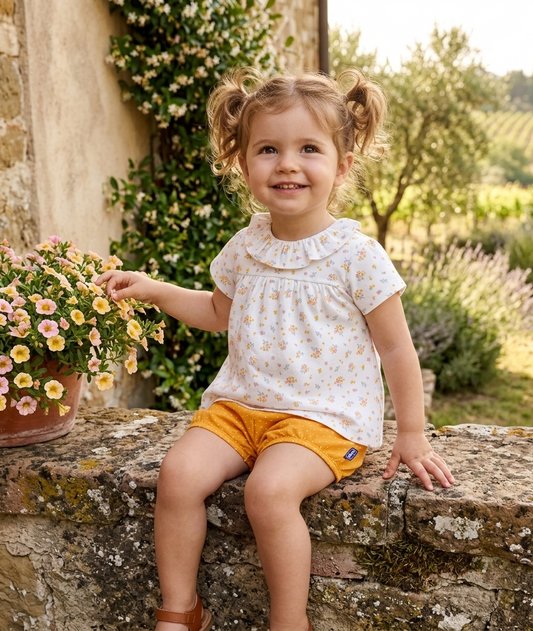 Conjunto Chicco Flores Amarillo