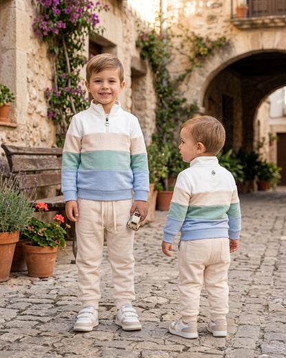 Conjunto Deportivo Infantil Pastel con Cremallera | Sonajero Kids