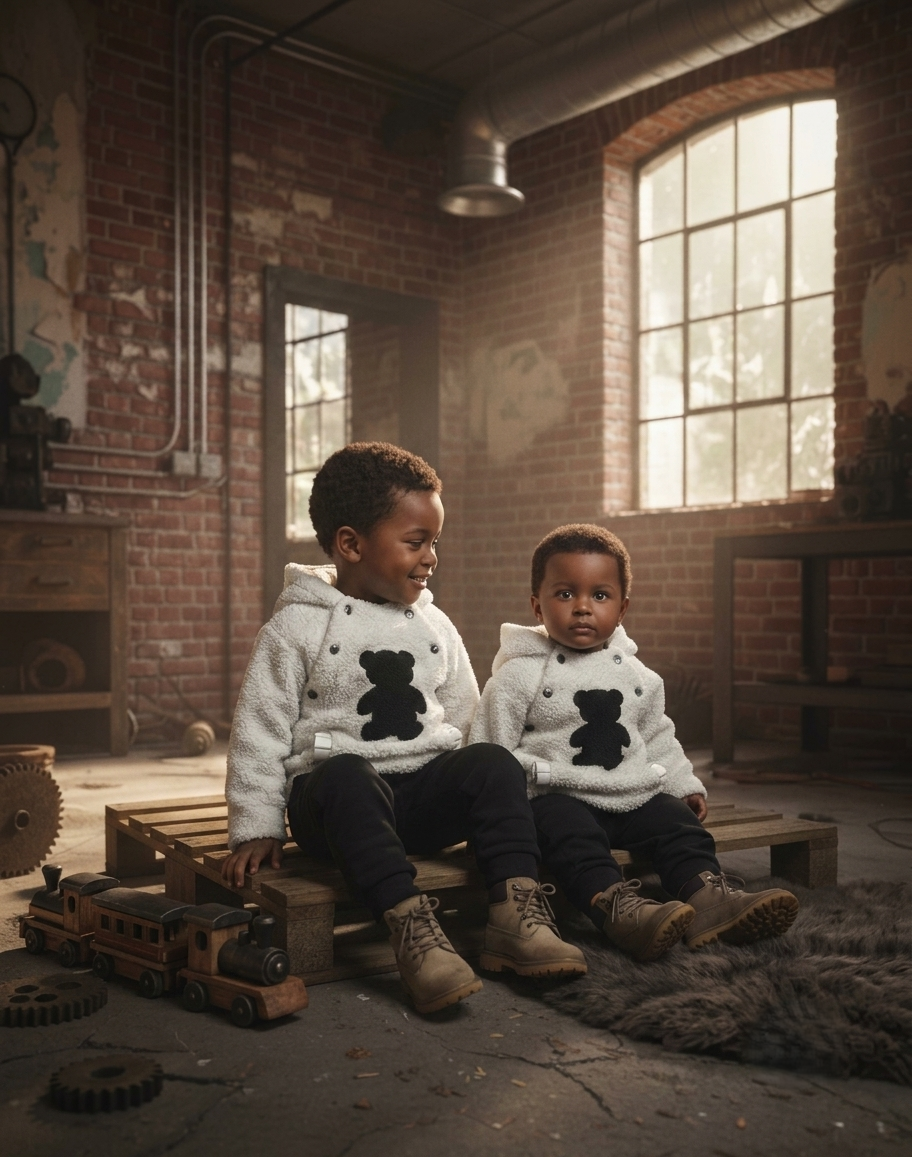 Conjunto Sudadera Borreguito Oso y Pantalón Niño | Sonajero Kids
