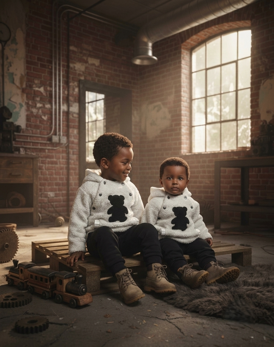 Conjunto Sudadera Borreguito Oso y Pantalón Niño | Sonajero Kids