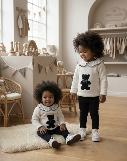 Conjunto Sudadera Osito y Leggings para Niña | Sonajero Kids