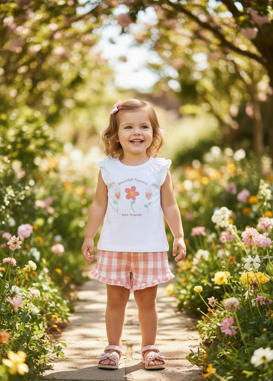 Short Vichy Rosa