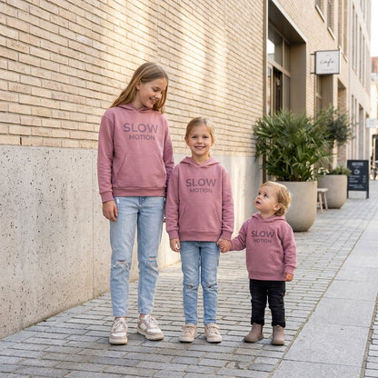 Sudadera Niña Rosa "Slow Motion" con Capucha | Sonajero Kids