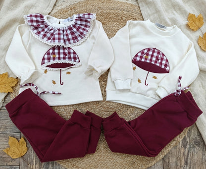 Conjunto Niño Paraguas Estrellas
