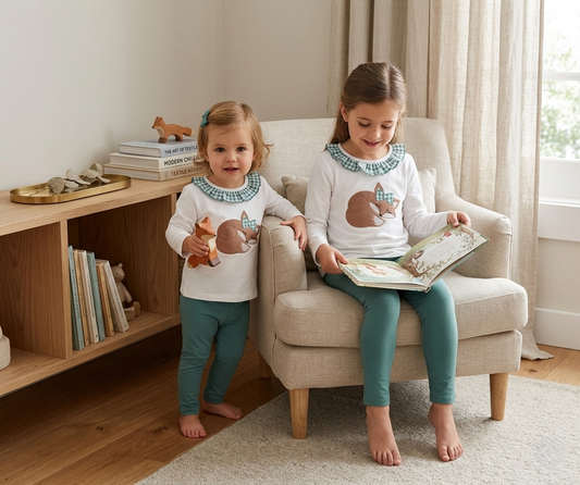 Conjunto Zorro Infantil Verde y Blanco | Moda Infantil | Sonajero Kids