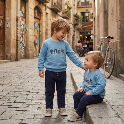 Conjunto Infantil Jersey Azul y Pantalón Marino | Sonajero Kids