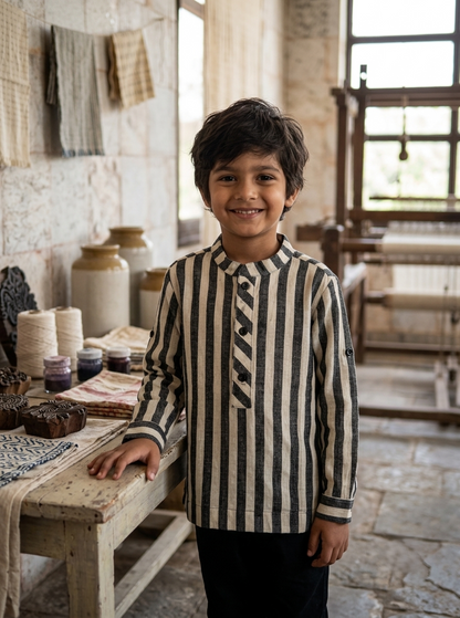 Camisa Mao de Lino a Rayas para Niño | Moda Infantil | Sonjero Kids