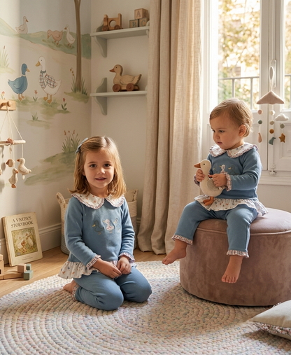 Conjunto Infantil Azul Patitos | Moda Infantil Sonajero Kids