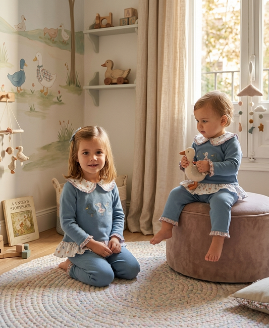 Conjunto Infantil Azul Patitos | Moda Infantil Sonajero Kids