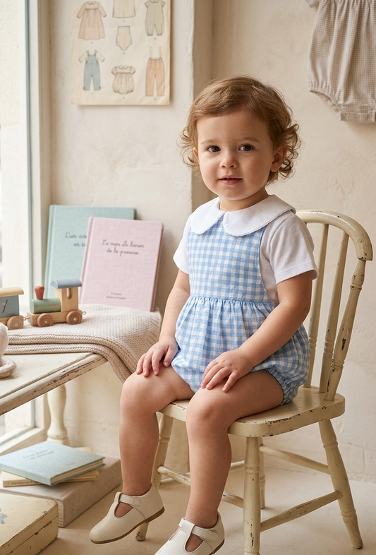 Conjunto Niño Vichy Azul Nude