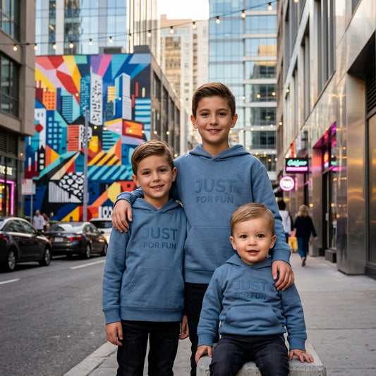 Sudadera Azul Niños "Just For Fun" | Moda Infantil | Sonajero Kids