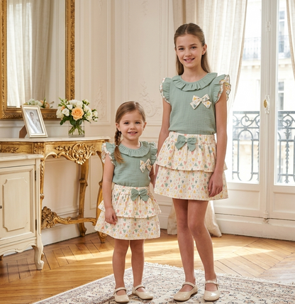 Conjunto Falda Corazon De Menta