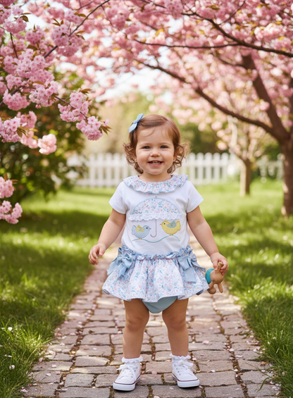 Conjunto Dos Pajaritos Celeste