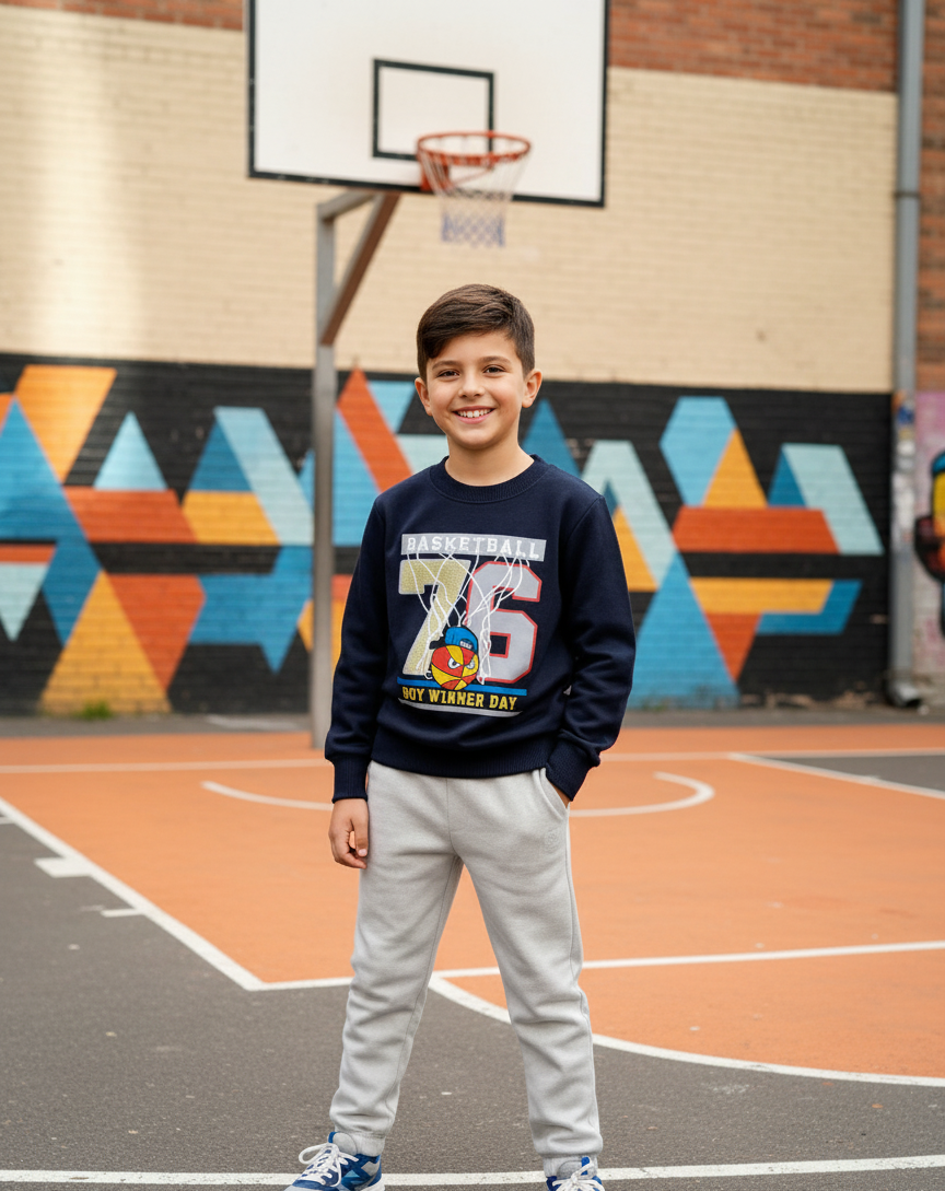 Conjunto Marino Gris Basketball