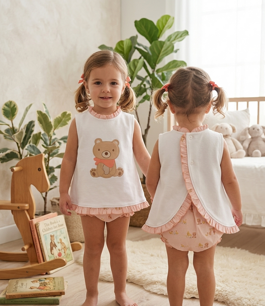 Conjunto Niña Oso Pañuelo