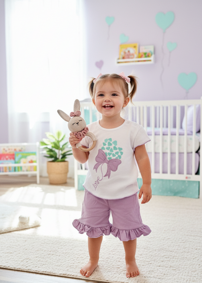 Conjunto Love Lazo Lila