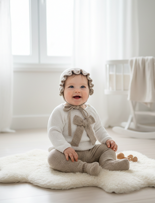 Conjunto Hilo 26035 Blanco Beige