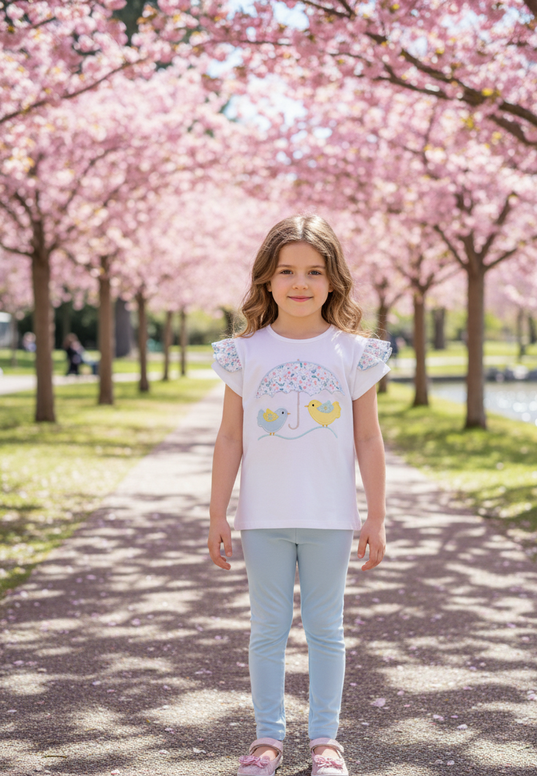 Leggings Dos Pajaritos Celeste