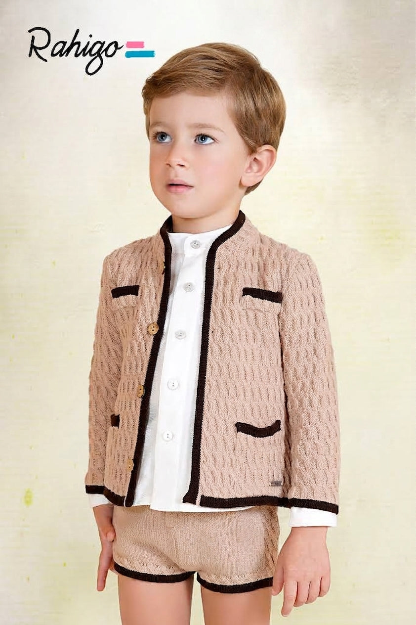 Conjunto de Punto Beige Niño | Rahigo – Sonajero Kids