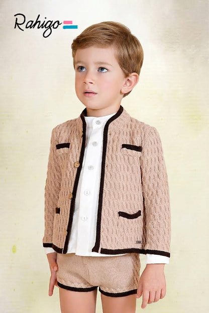 Conjunto de Punto Beige Niño | Rahigo – Sonajero Kids