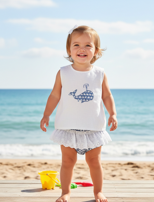 Conjunto 26200 Ballenas Blco Azul