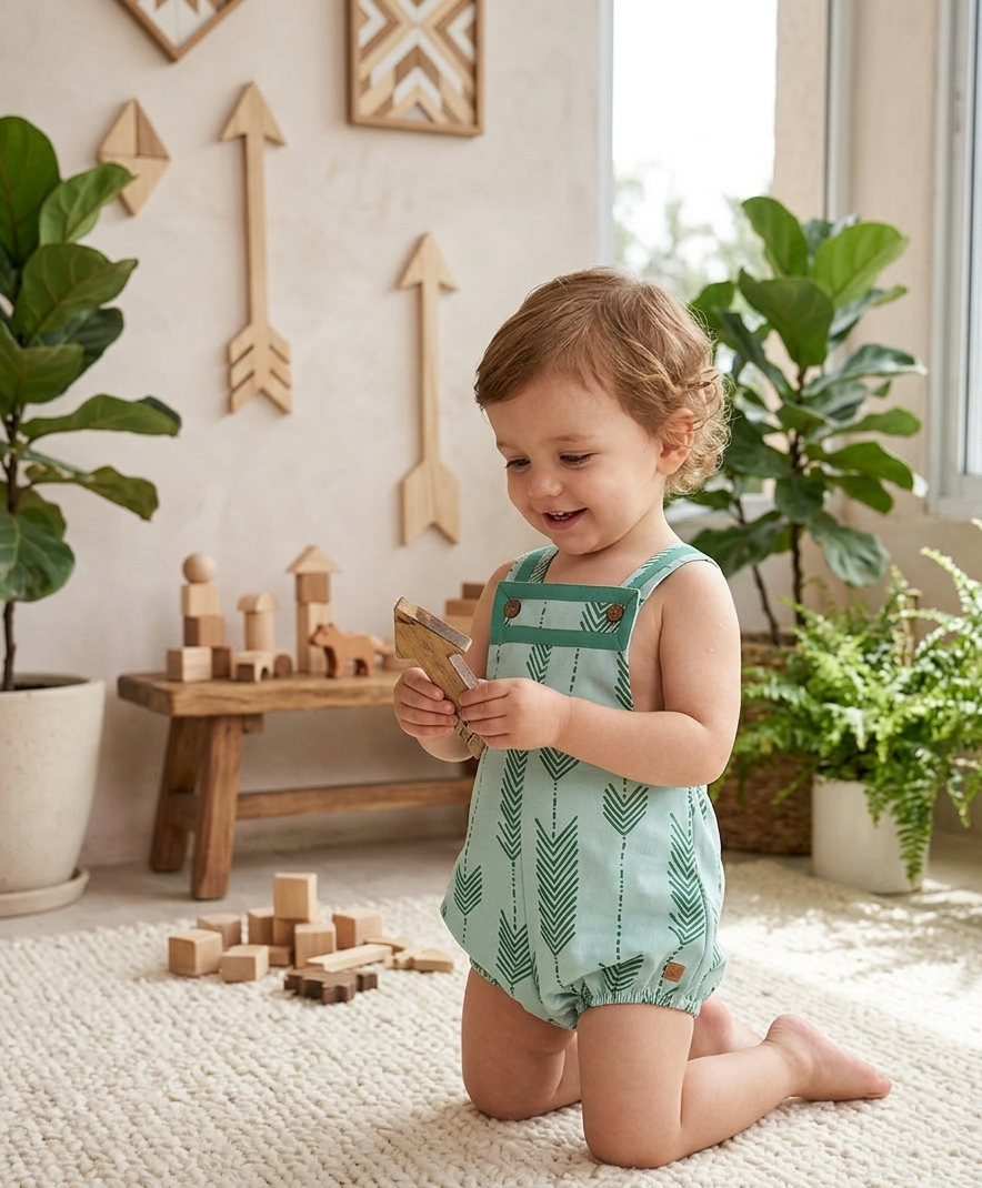 Peto Niño Ambar Tribal  Verde