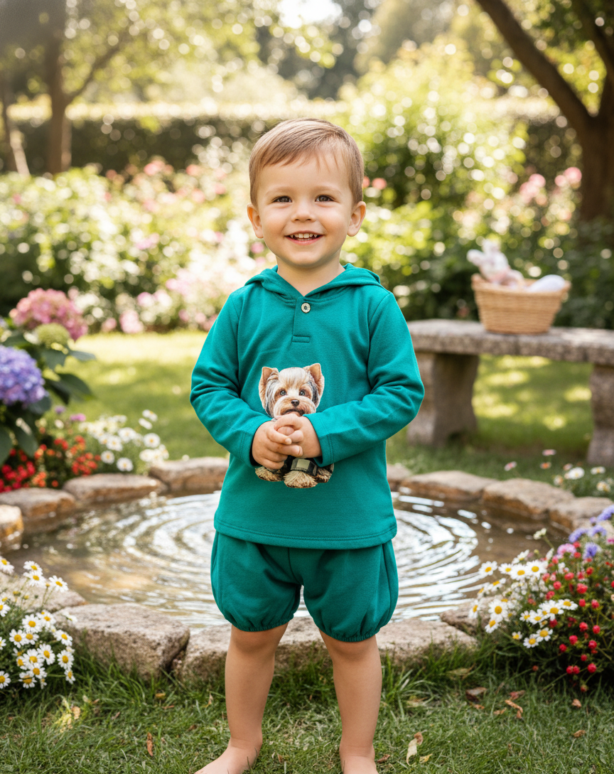 Conjunto Perrito Verde