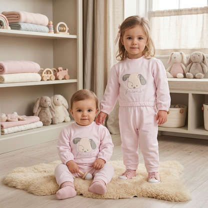 Conjunto Dos Piezas Friends Rosa Bebé e Infantil | Sonajero Kids