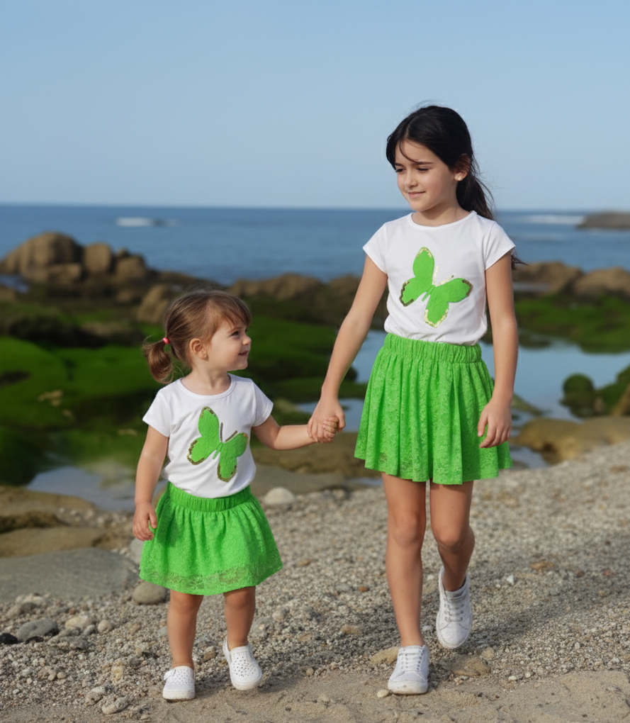 Conjunto Falda Verde