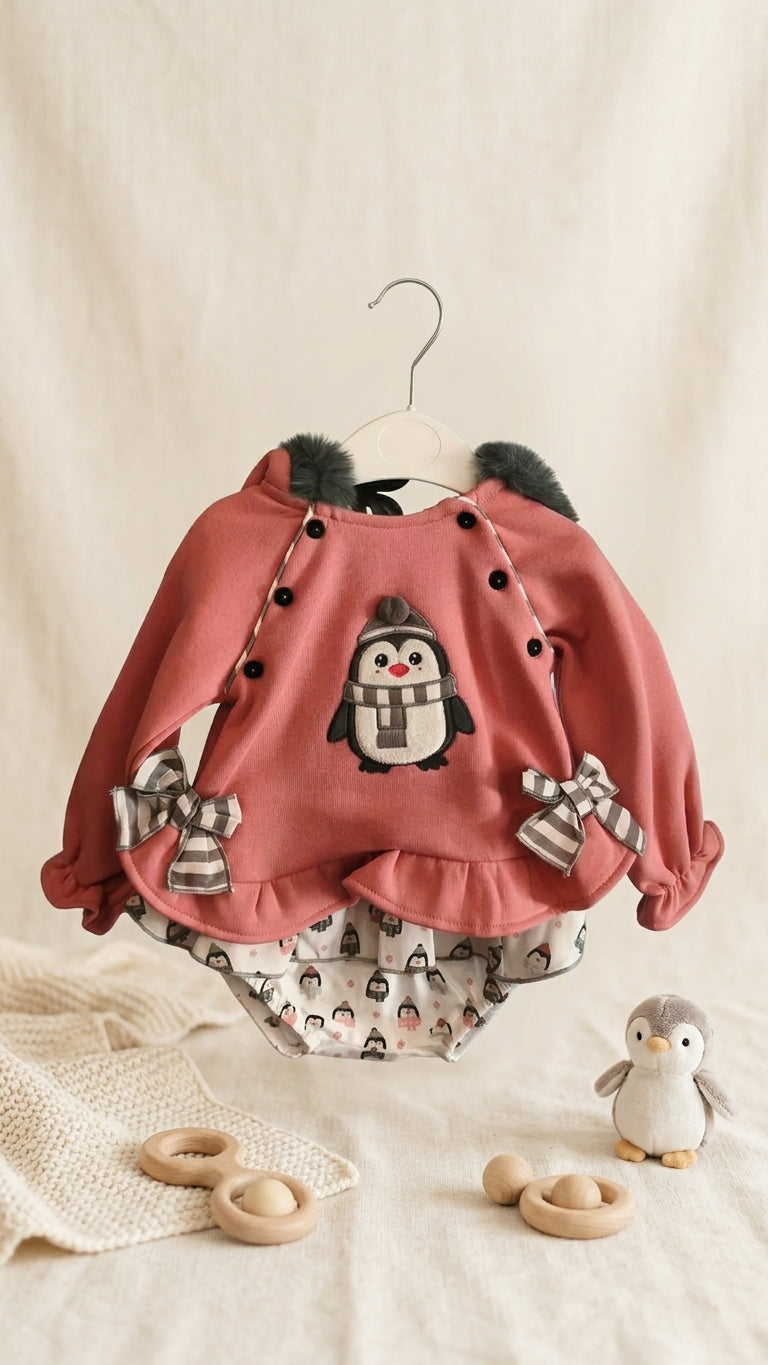 Conjunto Niña Braguita Pinguino