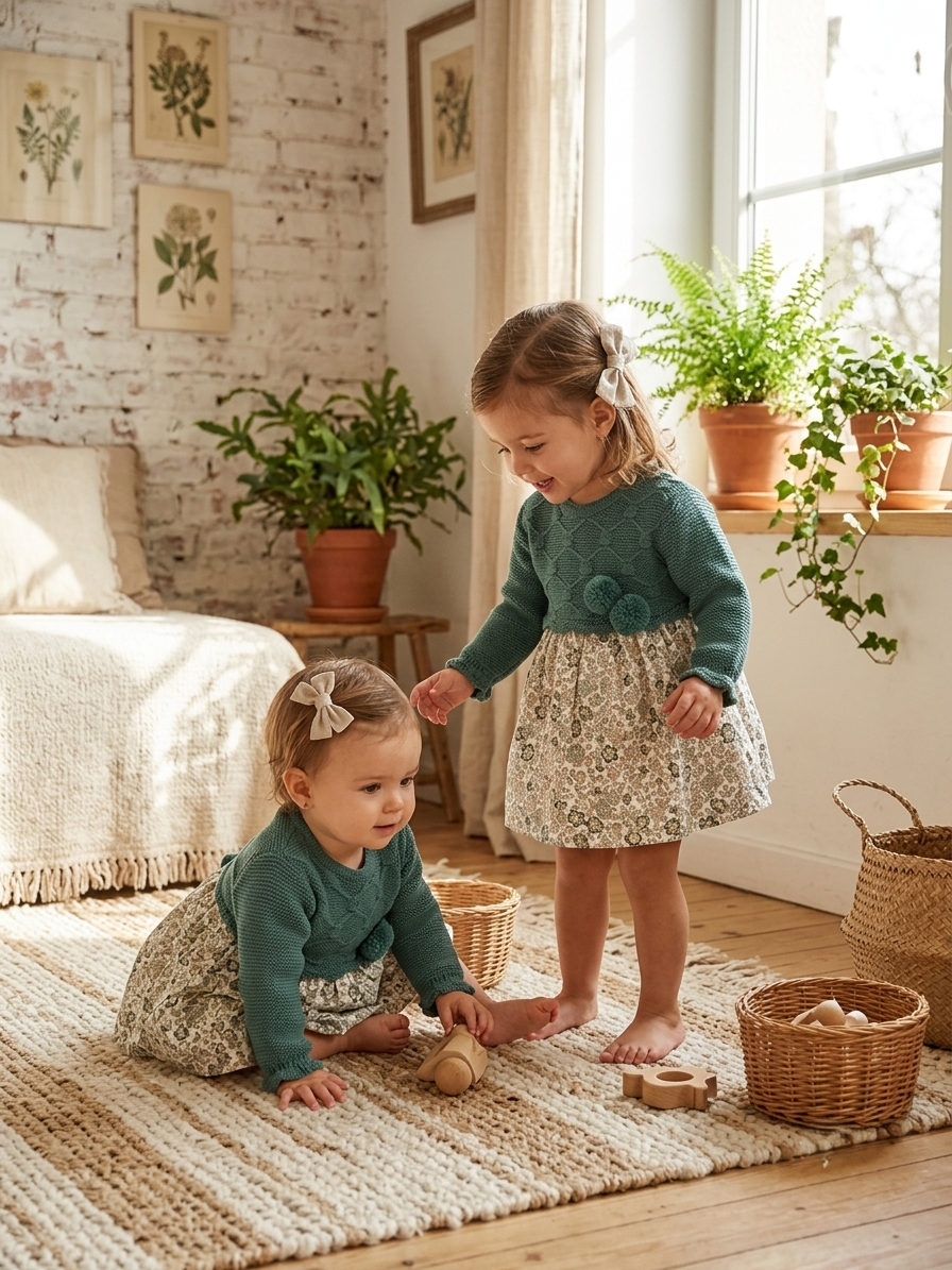 Jesusito Punto Verde y Flores con Braguita | Sonajero Kids