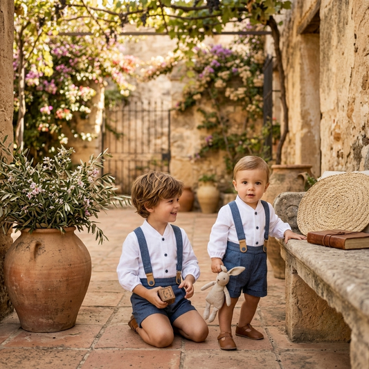 Conjunto Camisa y Pantalón con Tirantes Bebe | Sonajero Kids