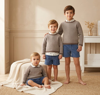 Conjunto Infantil de 3 Piezas (Punto y Pana) | Valentina Baby | Sonajero Kids