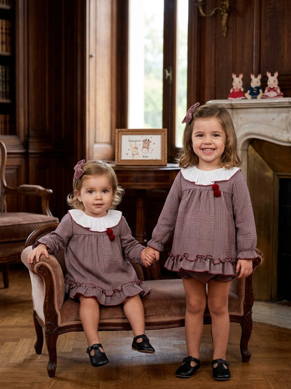 Conjunto Infantil Jesús y Pololo de Cuadros | Moda Infantil Elegante | Sonajero Kids