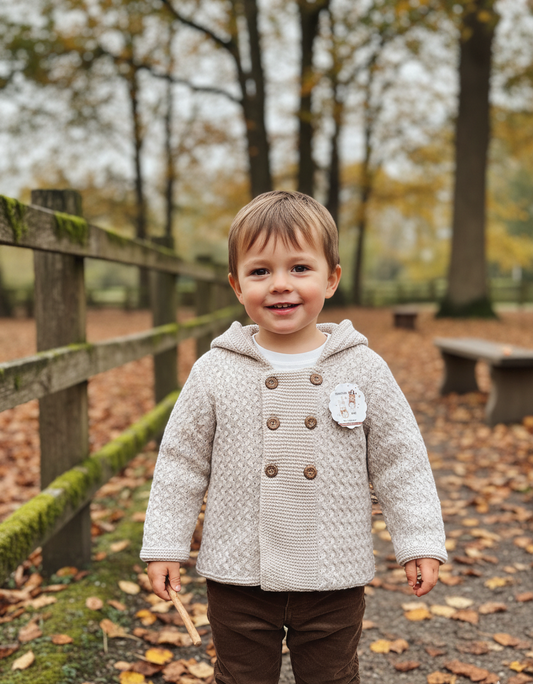Abrigo Capucha Elfos Piedra