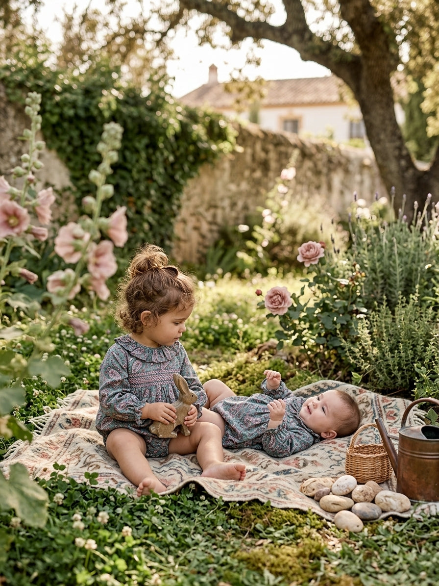 Ranita Clásica Estampado Cachemira para Bebé | Ropa Infantil | Sonajero Kids