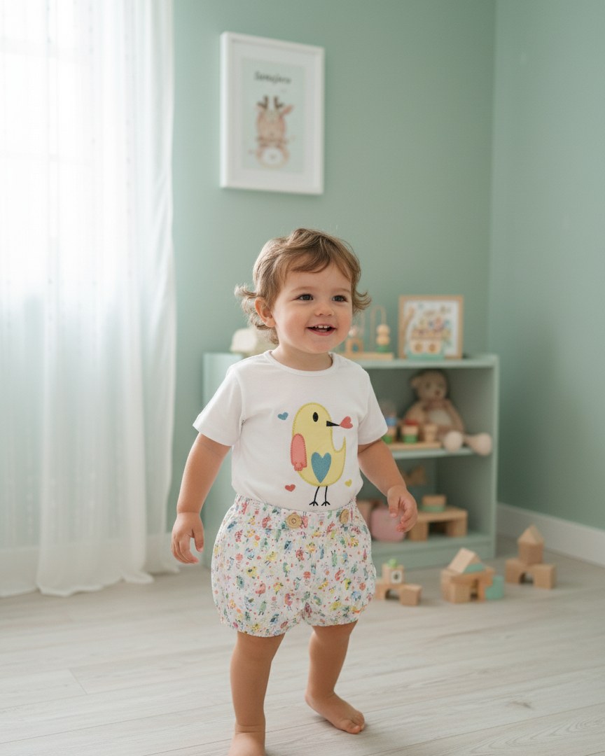 Conjunto Niño Pajarito Corazón